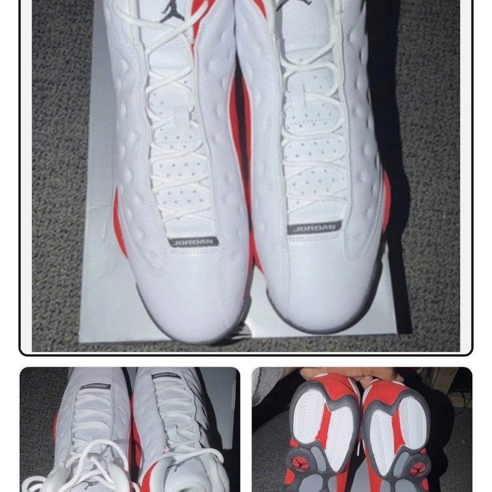 New Nike Air Jordan 13 Retro Chicago White Red Men's Sneakers 414571-102 sz 10